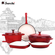 Slap-up Colorful cast iron cookware set